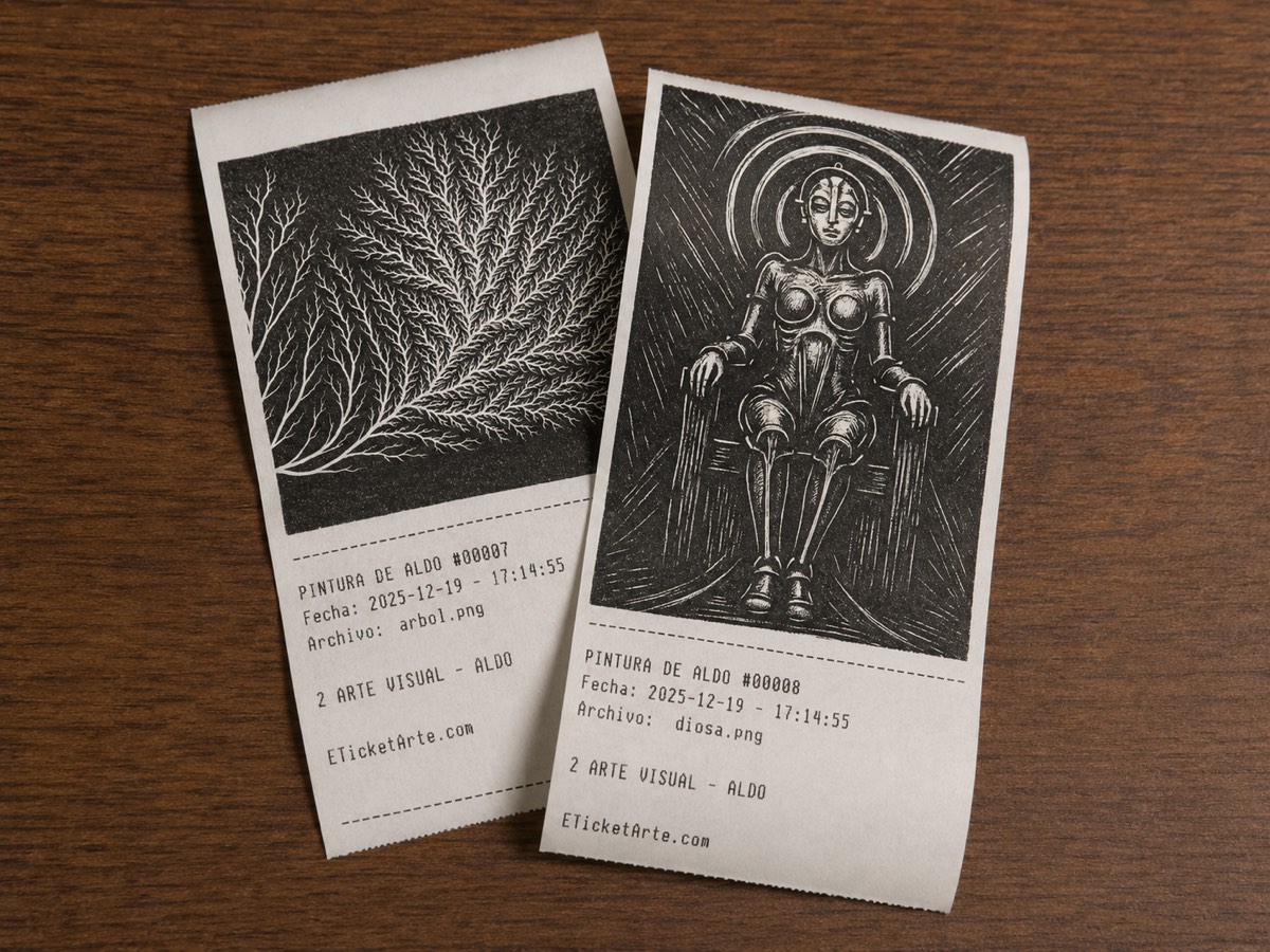 Two tickets with their printing metadata visible